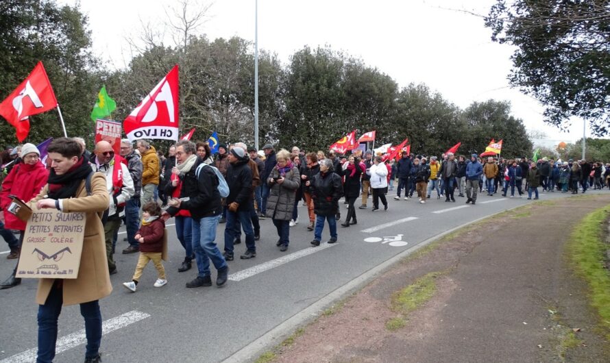 Retraites – Au moins 1500 manifestants à Challans pour la journée d’action du 7 mars