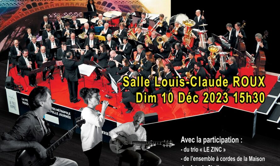 Challans 10 décembre – « Un dimanche à Paris » avec l’Orchestre d’Harmonie