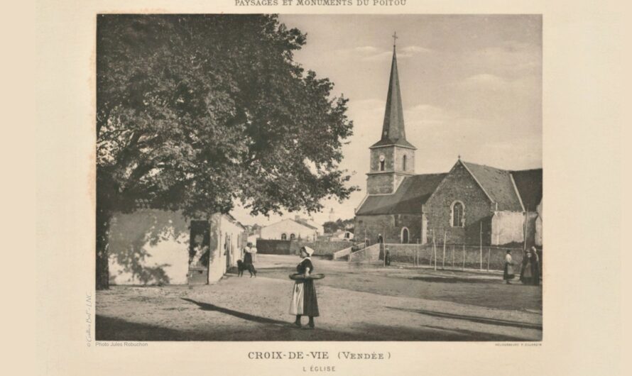 Croix-de-Vie 1892 – Une photo de l’ancienne église et… de l’arbre de la liberté